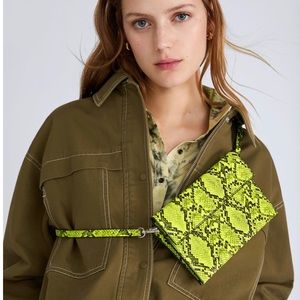 Zara Fluorescent snakeskin bag